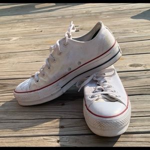 Converse platform tennis shoes!